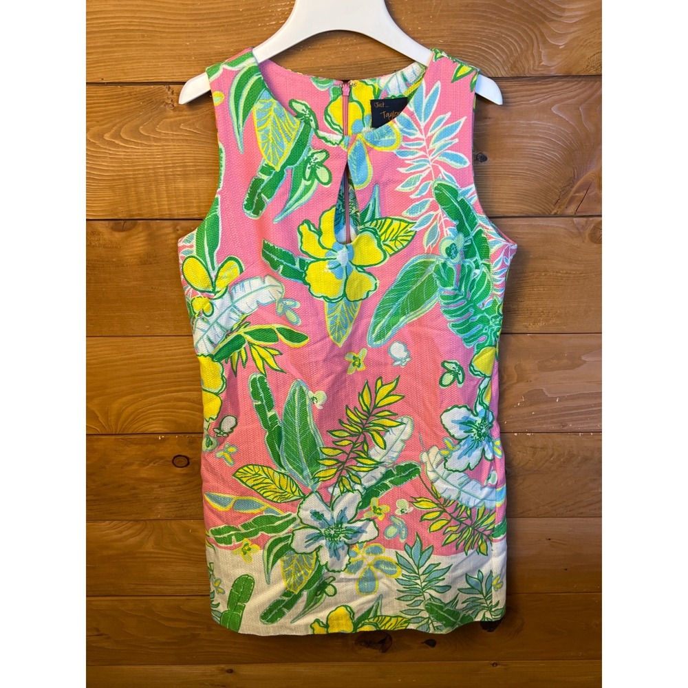 Just Taylor Pink Floral Sleeveless Dress Women's‎ Size 12 Summer Beach Vacation